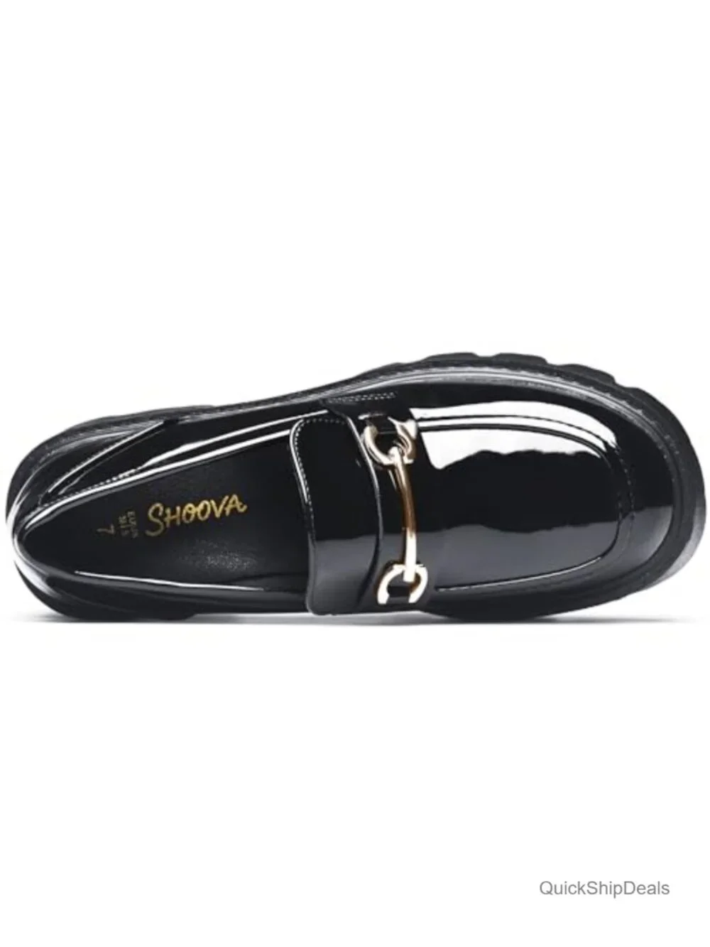 Chunky Platform Loafers Slip-On Comfortable Work Shoes